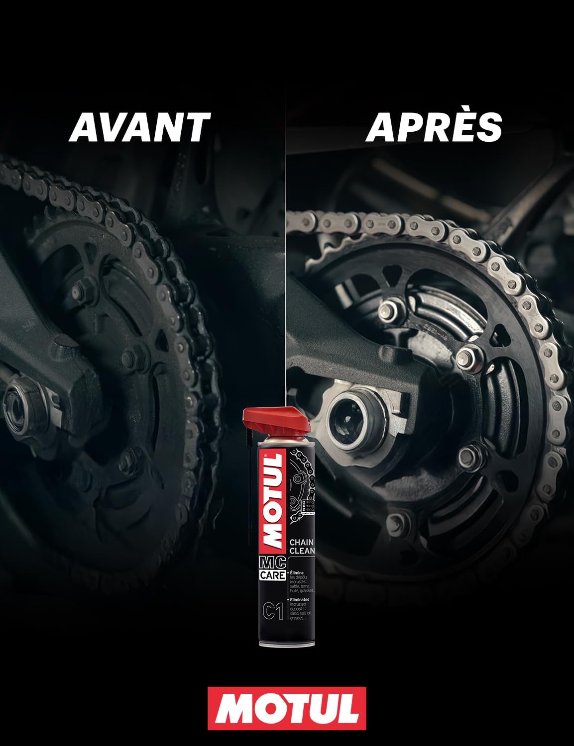 MOTUL MC Care Chain Clean C1 - Nettoyant chaîne - 400 ml