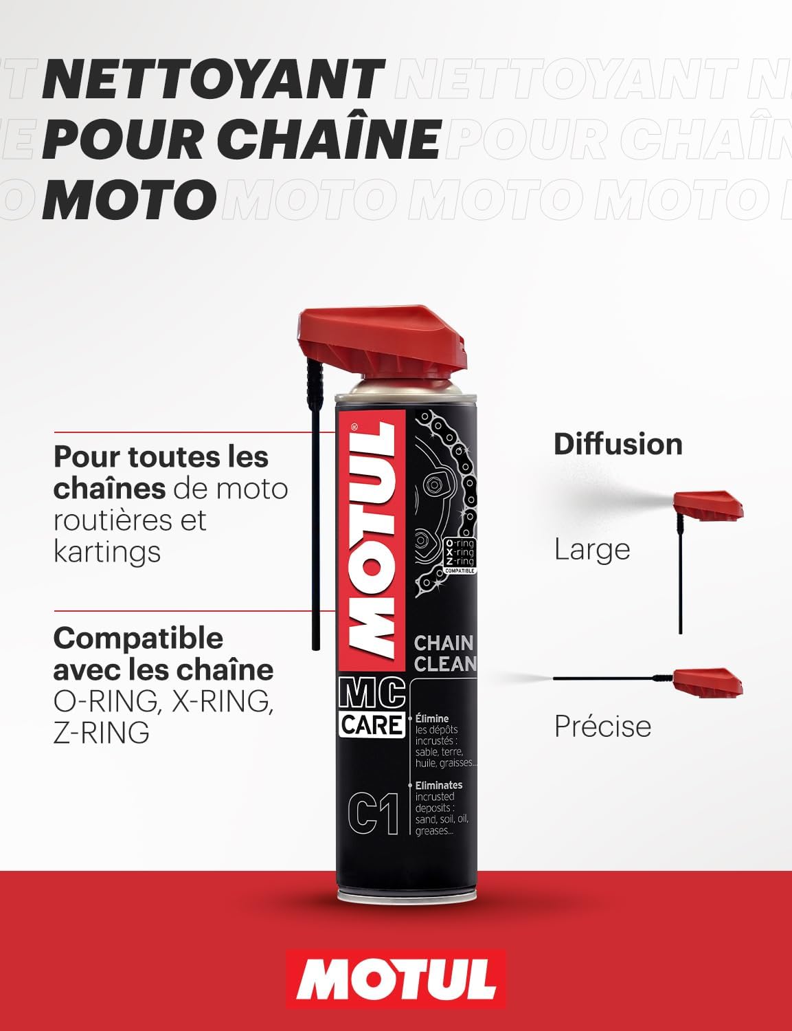 MOTUL MC Care Chain Clean C1 - Nettoyant chaîne - 400 ml